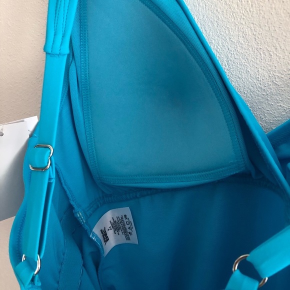 Lands End Womens Swimsuit UPF 50 Full Coverage Turquoise Blue Small - Picture 4 of 10